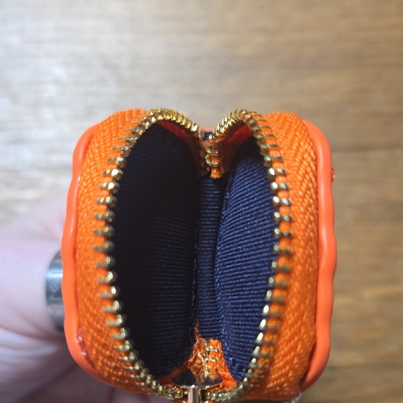 Halloween Pumpkin Coin Or Air Tag Keychain Pouch - Picture 3 of 3